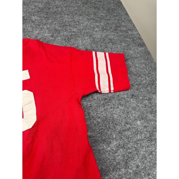 Vtg 70s Ohio State Buckeyes #45 Football Jersey T-Shirt Single Stitch Red Sz M-L - Picture 8 of 16
